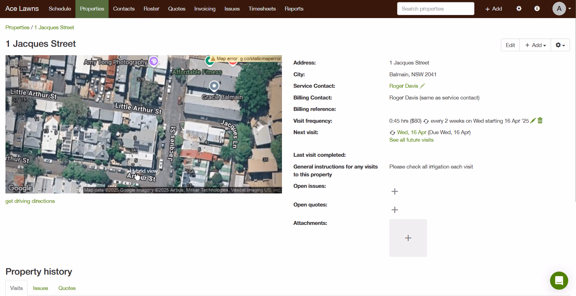Quickly access customer history
